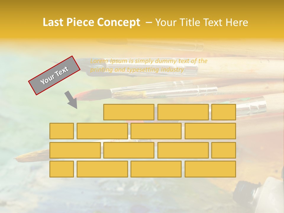 A Group Of Paintbrushes Sitting On Top Of A Table PowerPoint Template