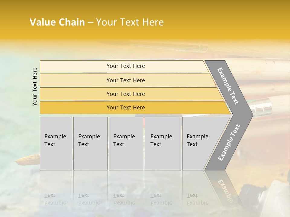A Group Of Paintbrushes Sitting On Top Of A Table PowerPoint Template