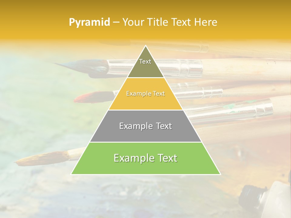 A Group Of Paintbrushes Sitting On Top Of A Table PowerPoint Template