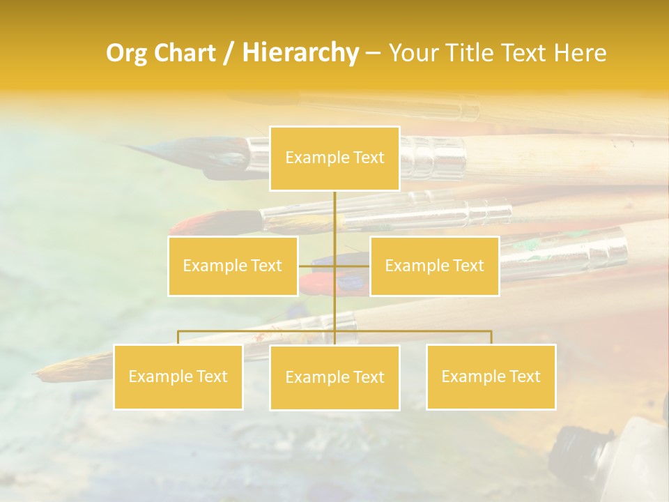 A Group Of Paintbrushes Sitting On Top Of A Table PowerPoint Template