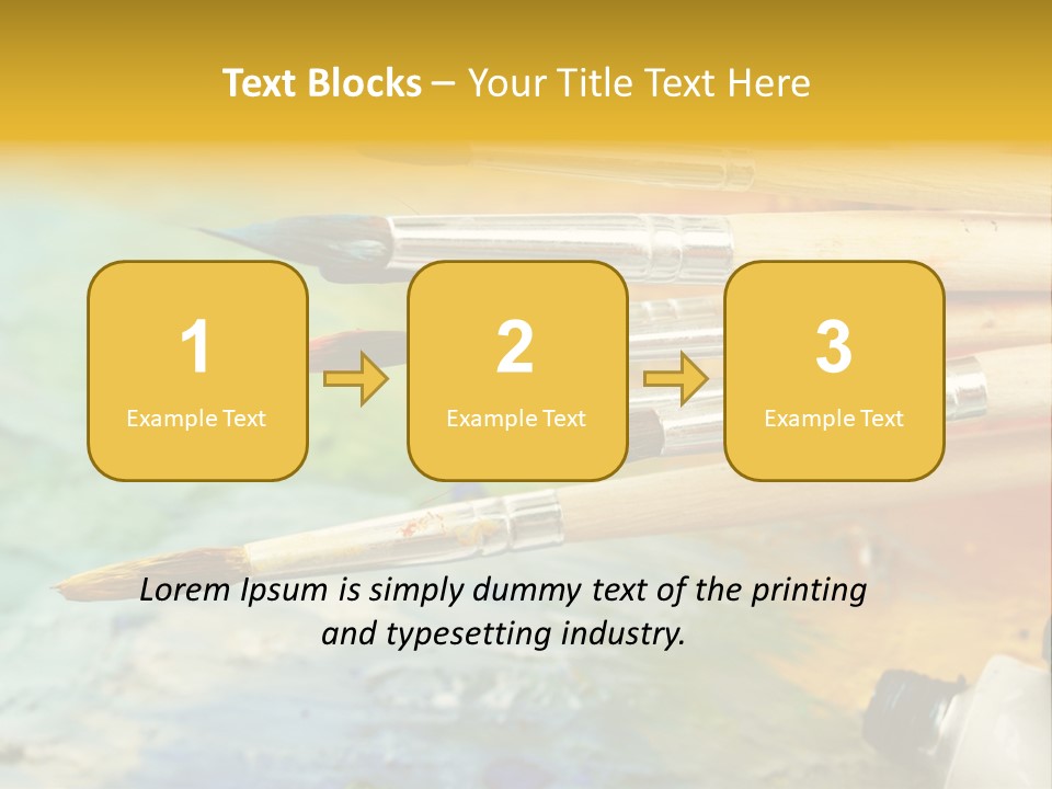 A Group Of Paintbrushes Sitting On Top Of A Table PowerPoint Template