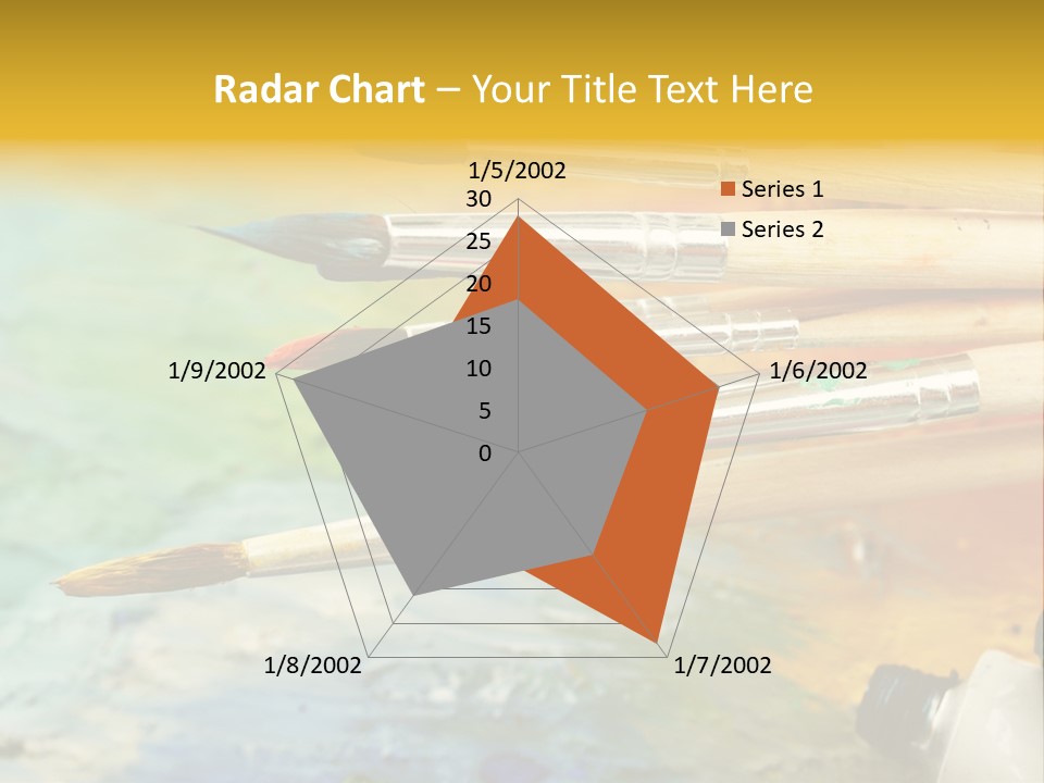 A Group Of Paintbrushes Sitting On Top Of A Table PowerPoint Template