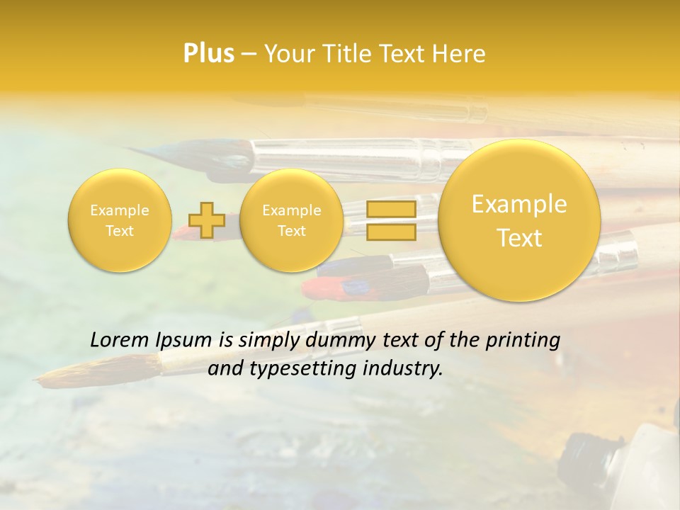 A Group Of Paintbrushes Sitting On Top Of A Table PowerPoint Template