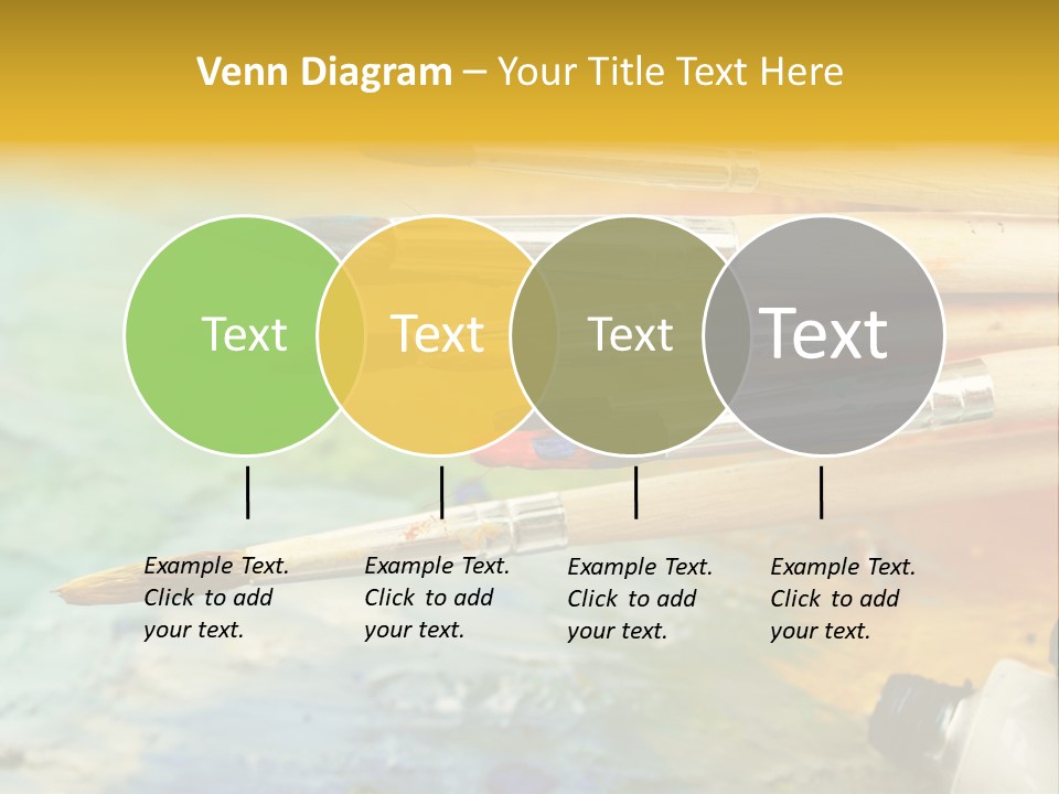 A Group Of Paintbrushes Sitting On Top Of A Table PowerPoint Template