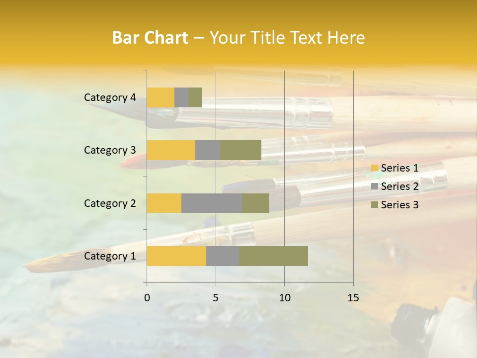A Group Of Paintbrushes Sitting On Top Of A Table PowerPoint Template