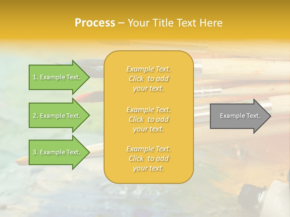 A Group Of Paintbrushes Sitting On Top Of A Table PowerPoint Template