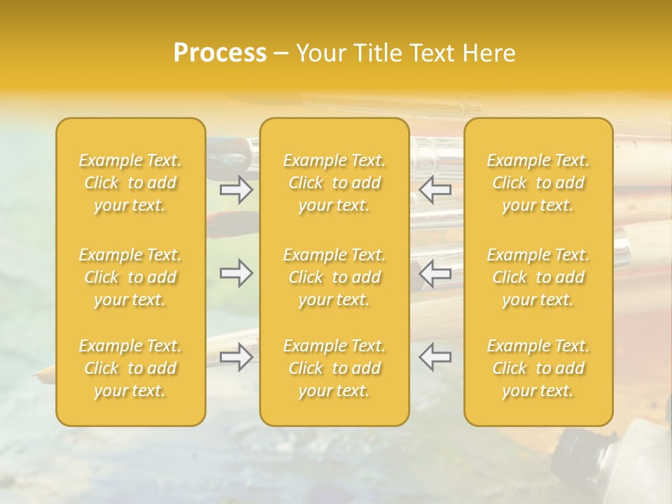A Group Of Paintbrushes Sitting On Top Of A Table PowerPoint Template