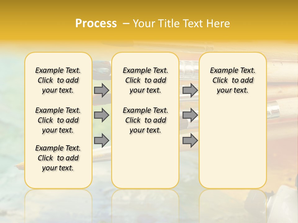A Group Of Paintbrushes Sitting On Top Of A Table PowerPoint Template
