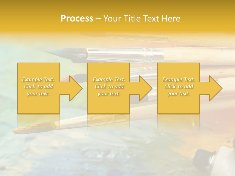 A Group Of Paintbrushes Sitting On Top Of A Table PowerPoint Template