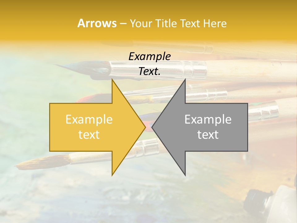 A Group Of Paintbrushes Sitting On Top Of A Table PowerPoint Template