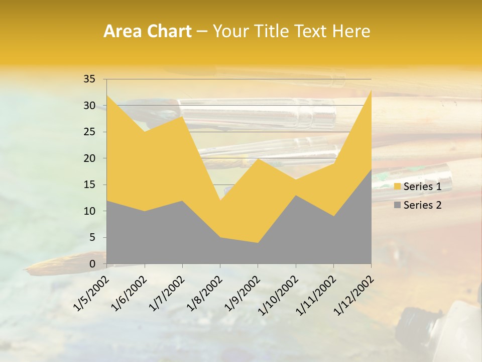 A Group Of Paintbrushes Sitting On Top Of A Table PowerPoint Template