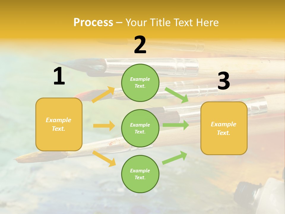 A Group Of Paintbrushes Sitting On Top Of A Table PowerPoint Template