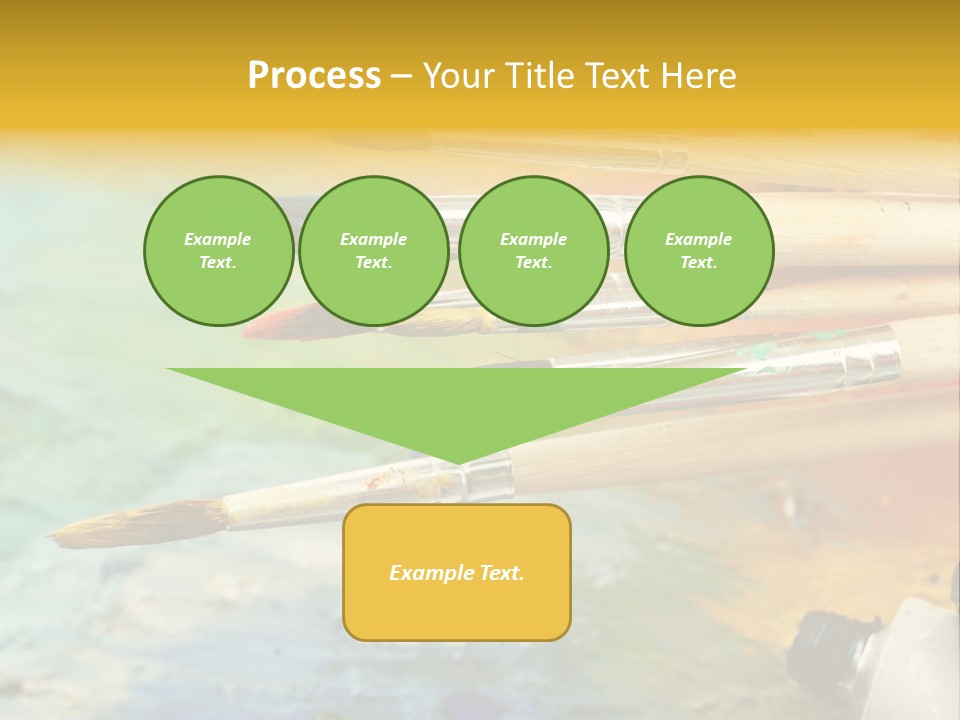 A Group Of Paintbrushes Sitting On Top Of A Table PowerPoint Template