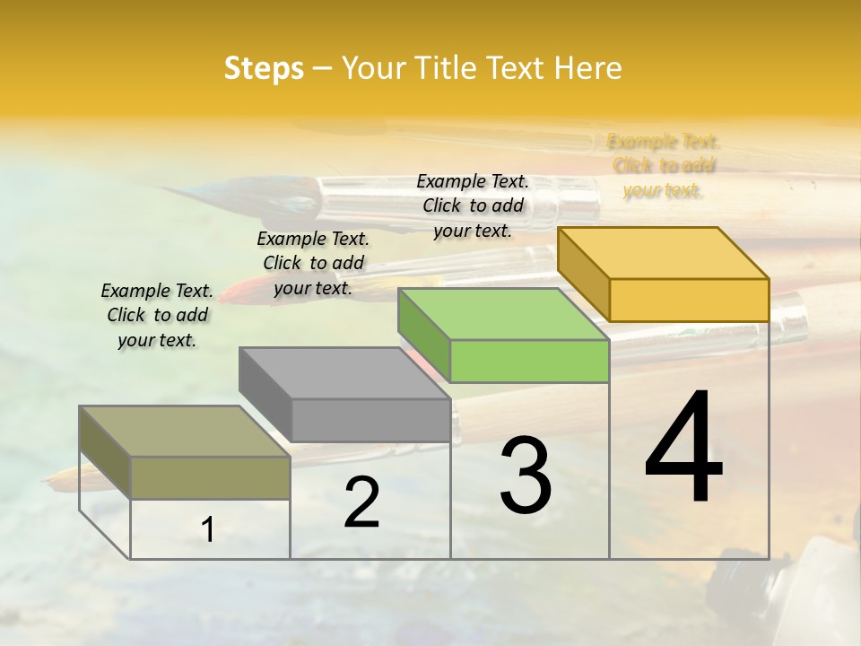 A Group Of Paintbrushes Sitting On Top Of A Table PowerPoint Template