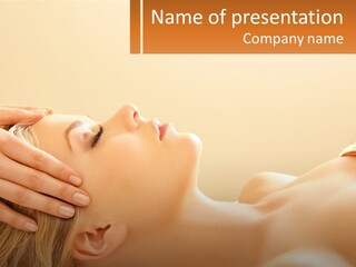 A Woman Getting A Facial Massage At A Spa PowerPoint Template