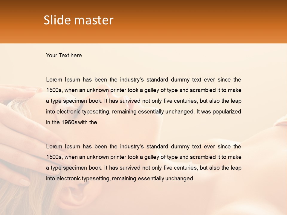 A Woman Getting A Facial Massage At A Spa PowerPoint Template