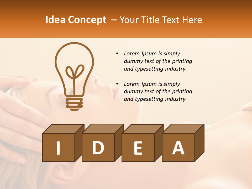 A Woman Getting A Facial Massage At A Spa PowerPoint Template