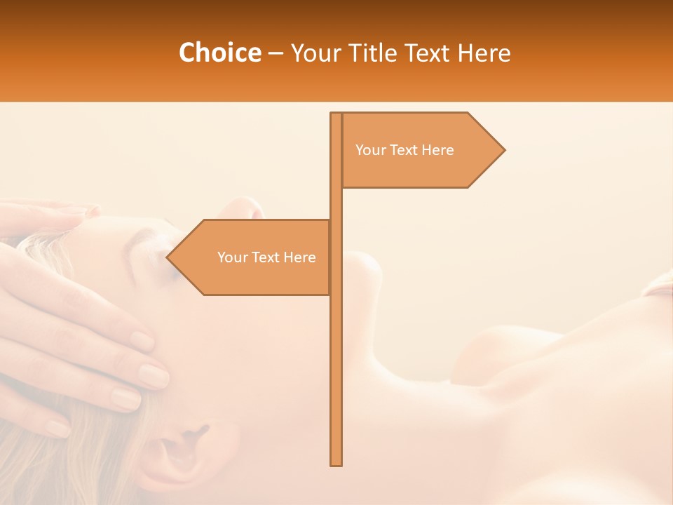 A Woman Getting A Facial Massage At A Spa PowerPoint Template