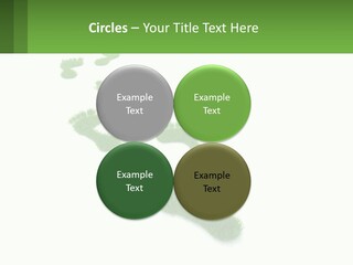 A Green Foot Print On A White Background PowerPoint Template