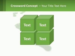 A Green Foot Print On A White Background PowerPoint Template