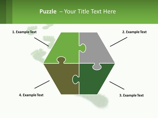 A Green Foot Print On A White Background PowerPoint Template