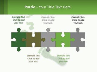 A Green Foot Print On A White Background PowerPoint Template