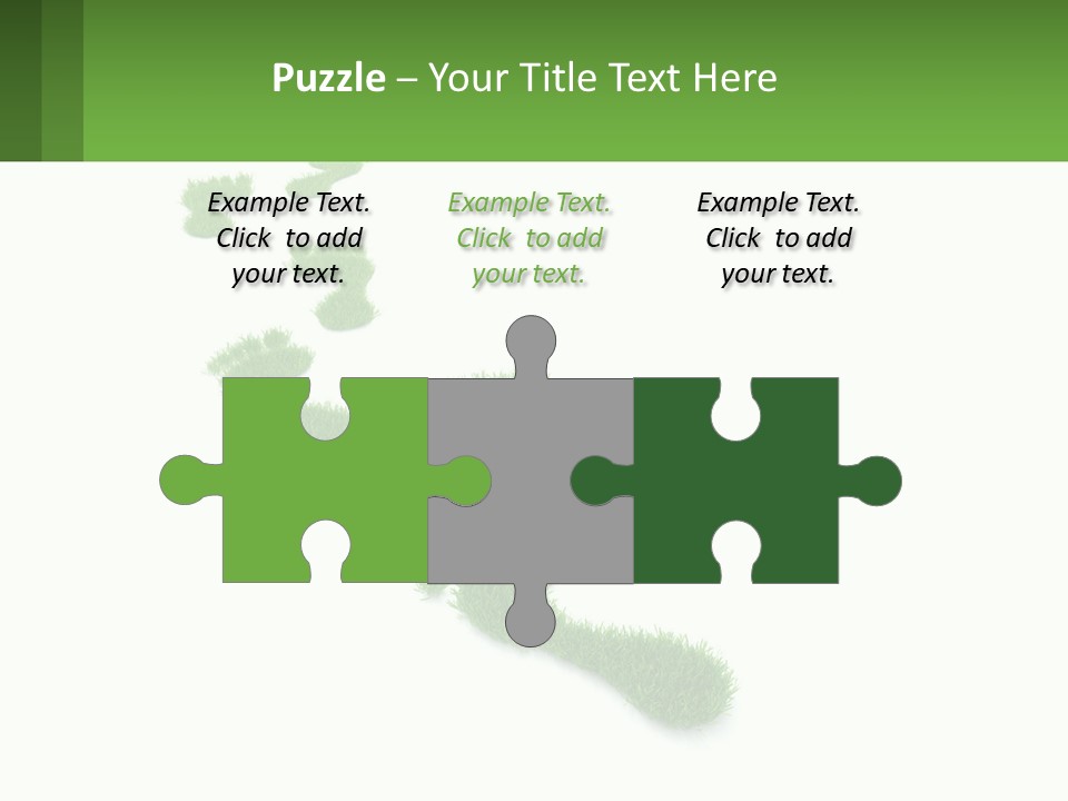 A Green Foot Print On A White Background PowerPoint Template