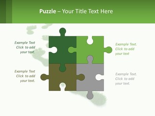 A Green Foot Print On A White Background PowerPoint Template