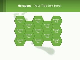 A Green Foot Print On A White Background PowerPoint Template