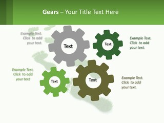 A Green Foot Print On A White Background PowerPoint Template