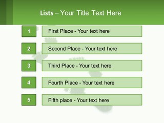 A Green Foot Print On A White Background PowerPoint Template