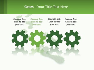 A Green Foot Print On A White Background PowerPoint Template