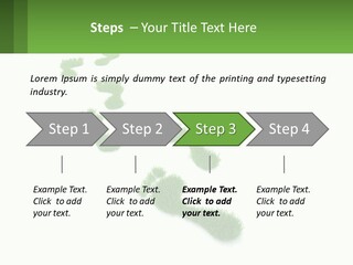A Green Foot Print On A White Background PowerPoint Template