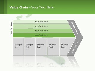 A Green Foot Print On A White Background PowerPoint Template