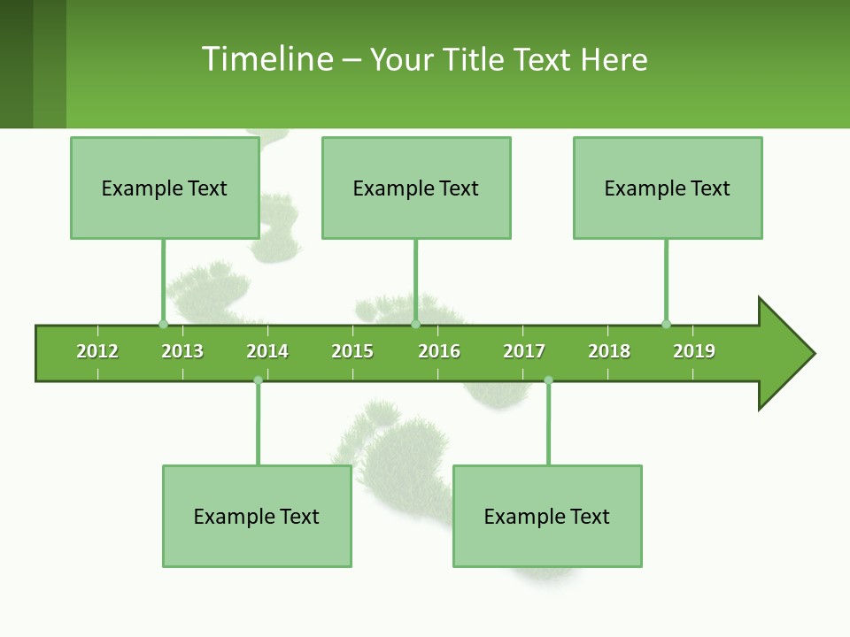 A Green Foot Print On A White Background PowerPoint Template