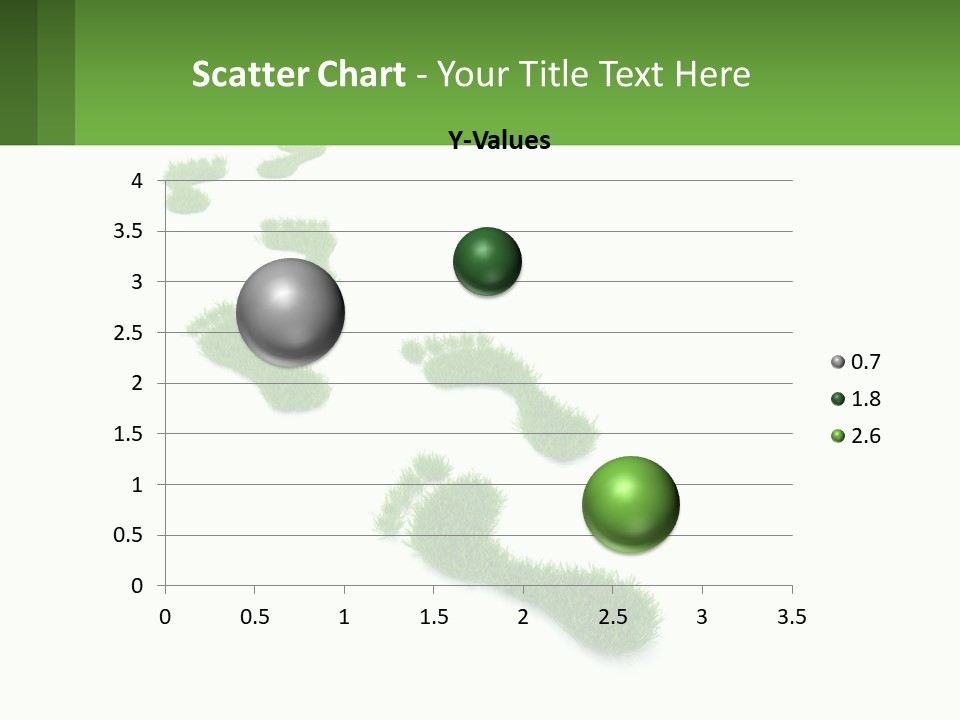 A Green Foot Print On A White Background PowerPoint Template