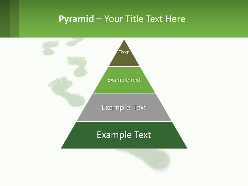 A Green Foot Print On A White Background PowerPoint Template