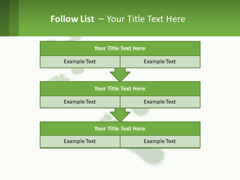 A Green Foot Print On A White Background PowerPoint Template