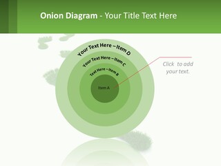 A Green Foot Print On A White Background PowerPoint Template