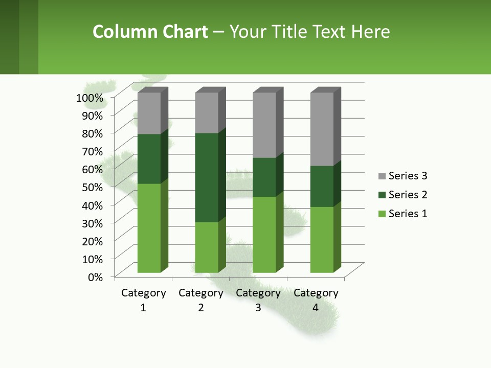 A Green Foot Print On A White Background PowerPoint Template