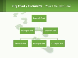 A Green Foot Print On A White Background PowerPoint Template
