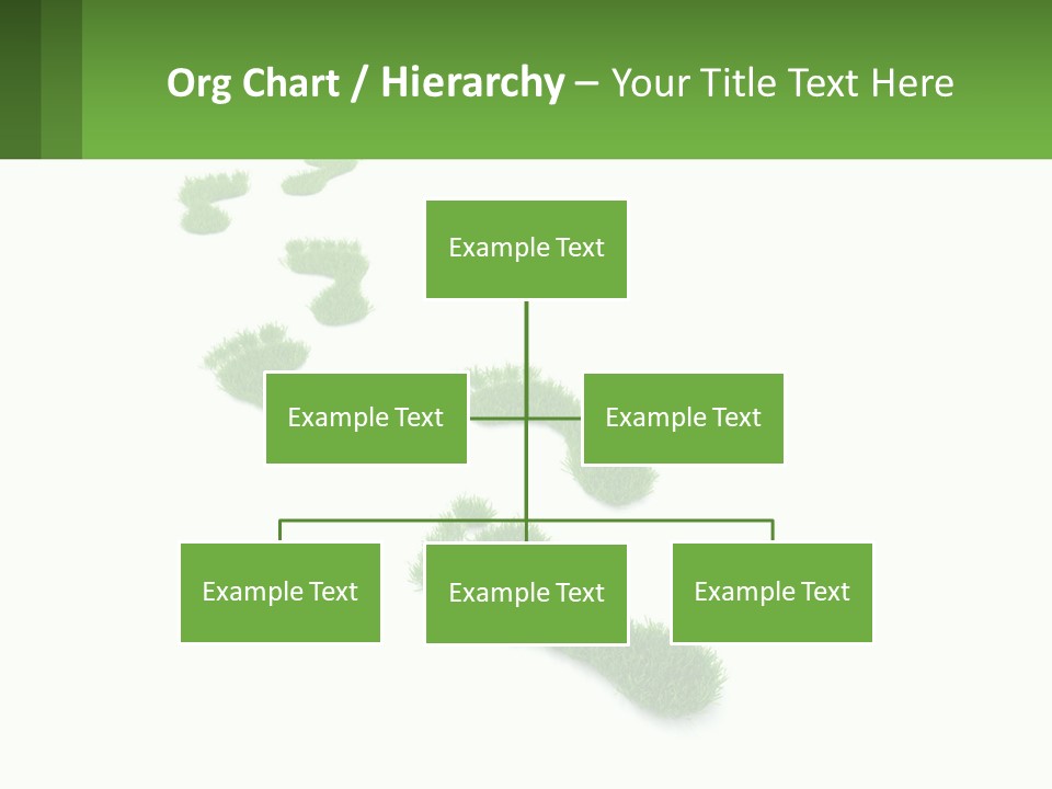 A Green Foot Print On A White Background PowerPoint Template