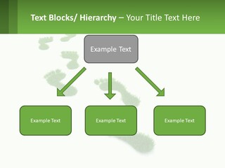 A Green Foot Print On A White Background PowerPoint Template