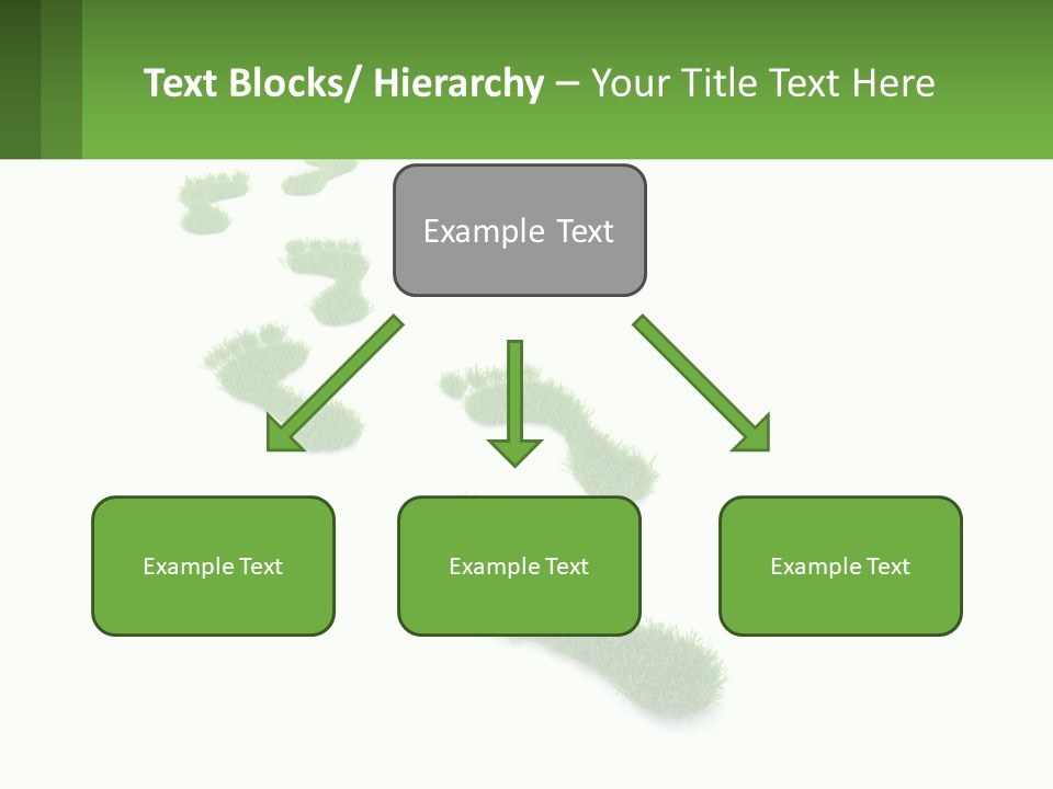 A Green Foot Print On A White Background PowerPoint Template