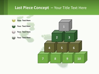 A Green Foot Print On A White Background PowerPoint Template
