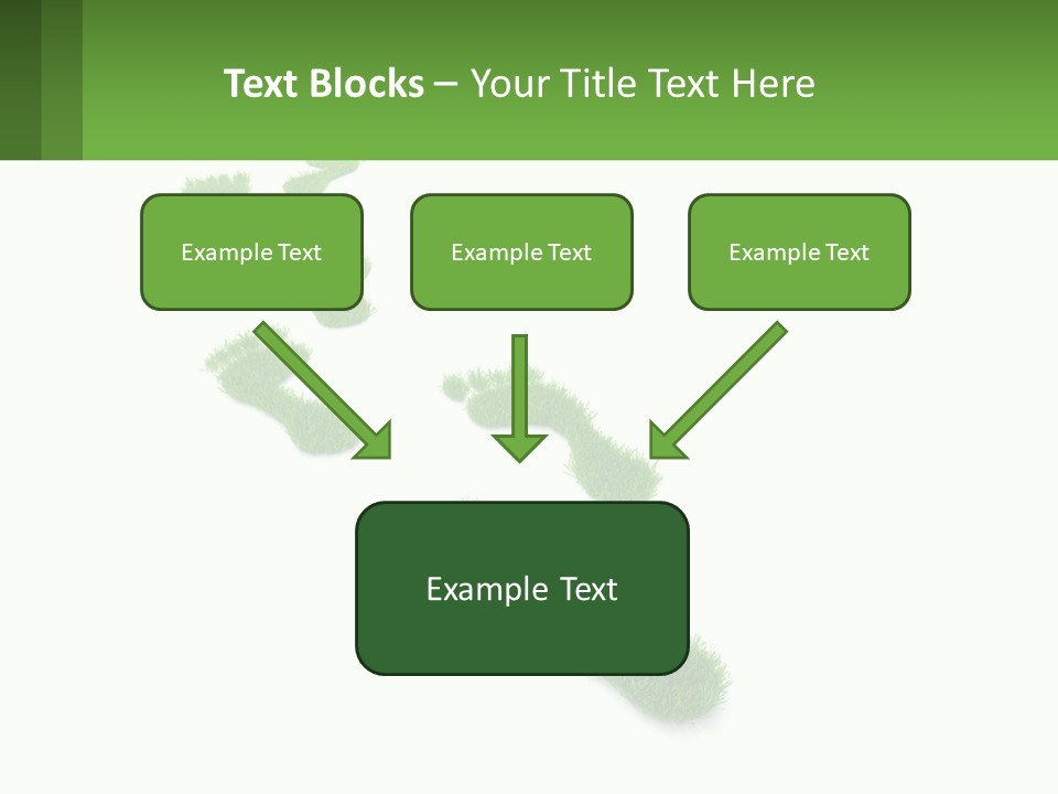 A Green Foot Print On A White Background PowerPoint Template