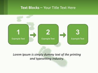A Green Foot Print On A White Background PowerPoint Template