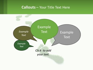 A Green Foot Print On A White Background PowerPoint Template