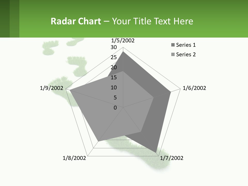 A Green Foot Print On A White Background PowerPoint Template