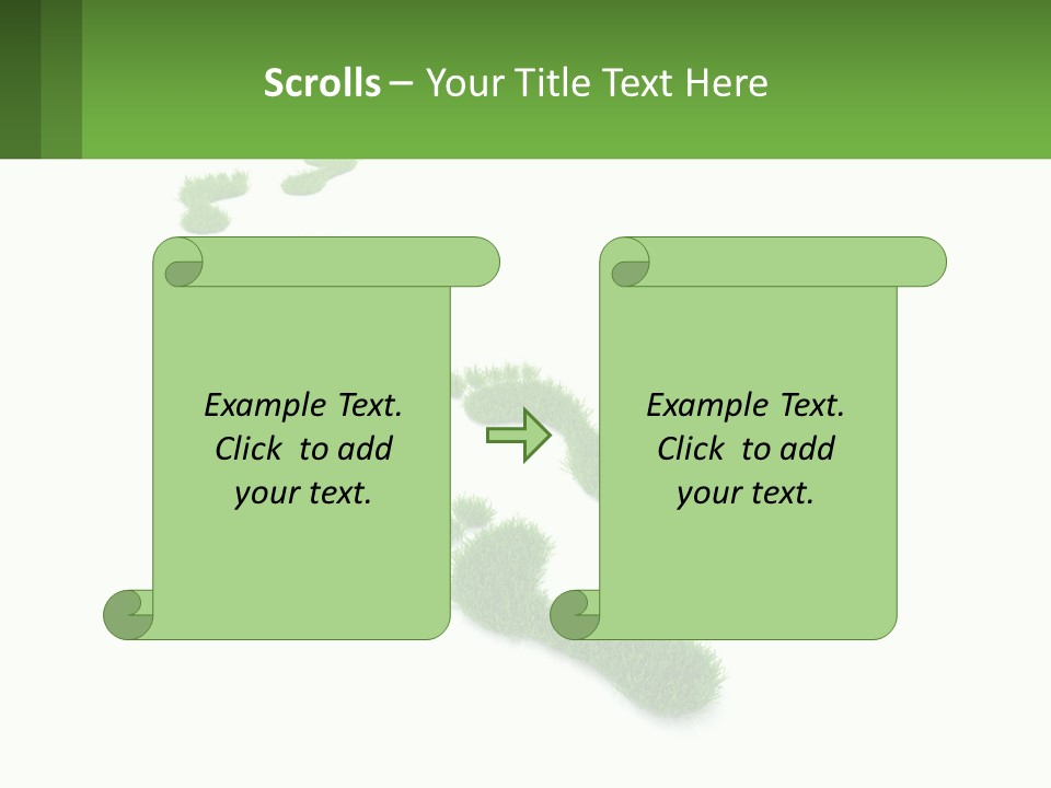 A Green Foot Print On A White Background PowerPoint Template